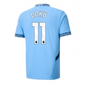 Manchester City Jeremy Doku #11 Replika Hjemmebanetrøje 2024-25 Kortærmet